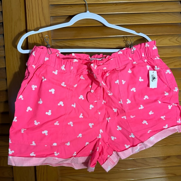 Disney Pants - Disney Parks Hot Pink Mickey Mouse Print Shorts